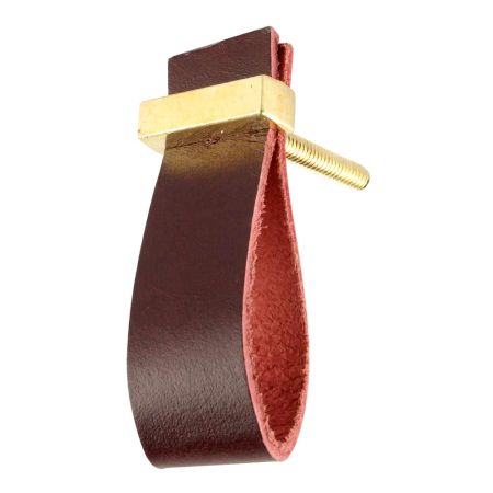 Cherry Faux Leather Pull Knob